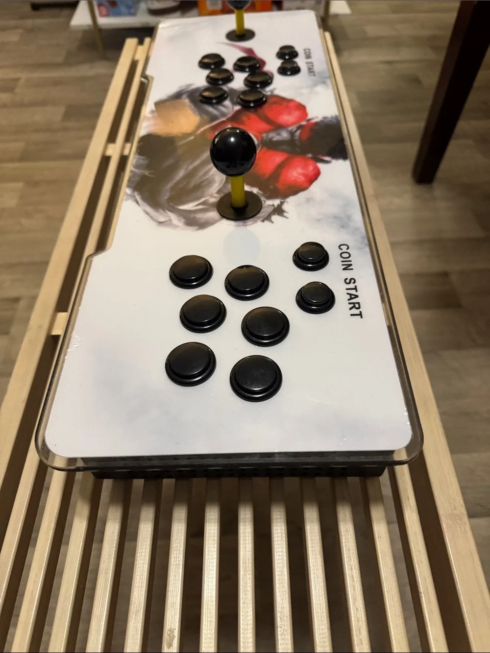 White Pandora's Box 9S Arcade Console with Dual Joysticks